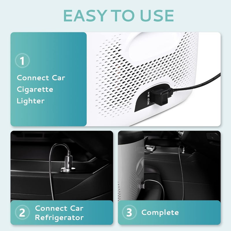 EUHOMY 11.6FT(3.5M) 12V DC Power Cord Cable, DC Power Cord 12V for Car Refrigerator Portable Freezer Electric Cooler. 2 Pin Lead Cable Plug Wire Compatible with 12 Volt Refrigerator - Image 4